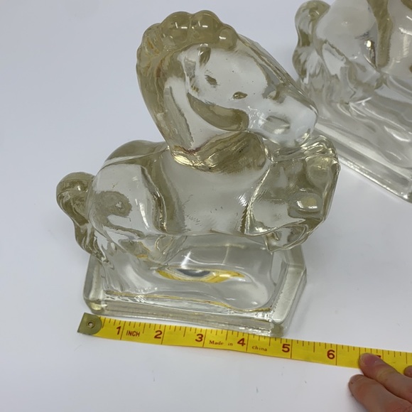 Vintage 1940s LE Smith Glass Horses Set of 2 - Picture 7 of 9